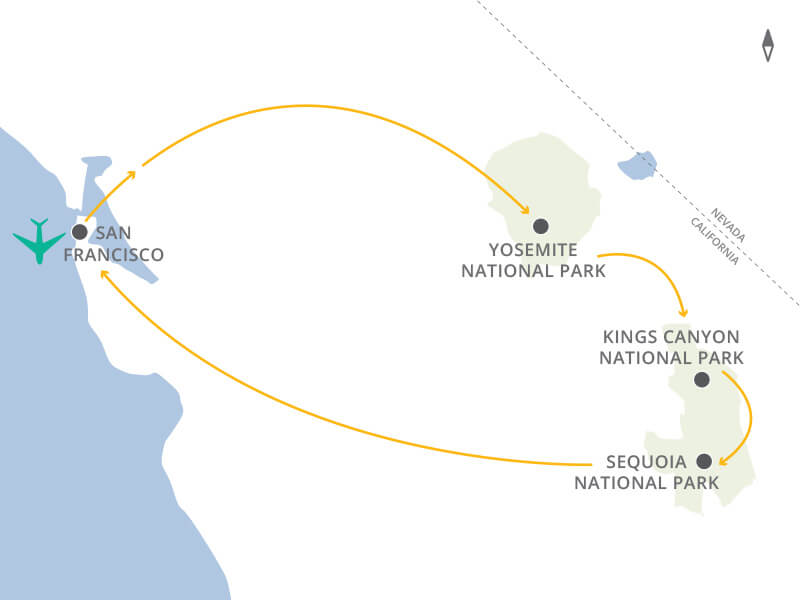  Sequoia and Kings Canyon National Parks Map (National