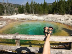 feet kicked bad in front of prism in yellowstone