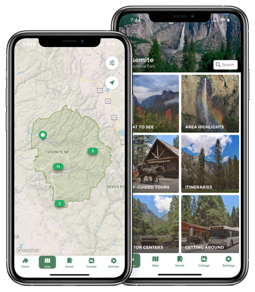 national parks services apps screenshots on an iphone